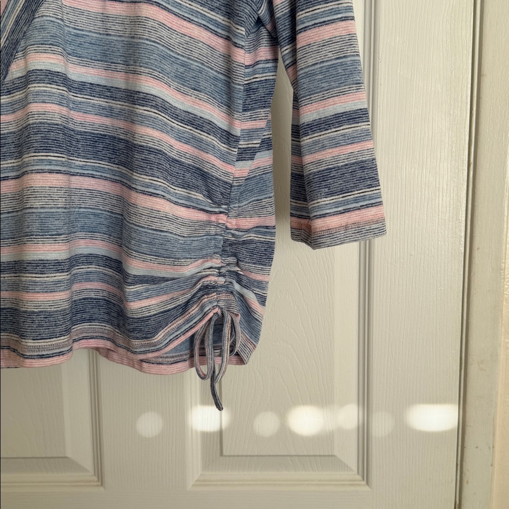 Alfred Dunner Women's Diagonal Striped Top - Pink and Blue size Med - Picture 4 of 5